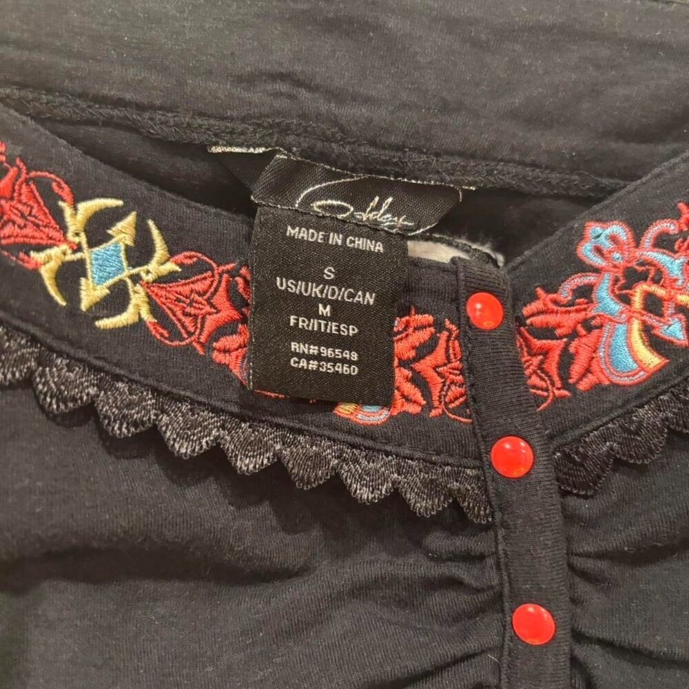 Y2K Oakley Black Embroidered Tank Top Surf Girl Size Small - Picture 5 of 5
